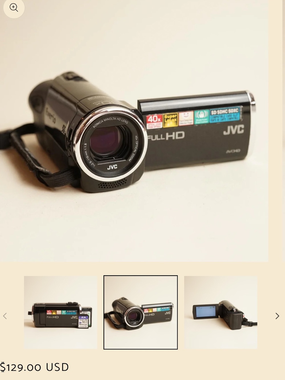 Samsung Full HD Black Camcorder - Compact Video Camera UNTESTED
